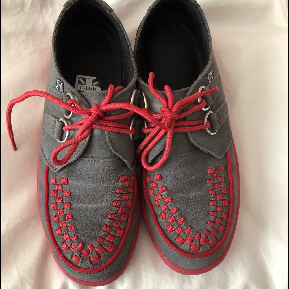 Grey w/ Red trim Creepers SZ 7 TUK